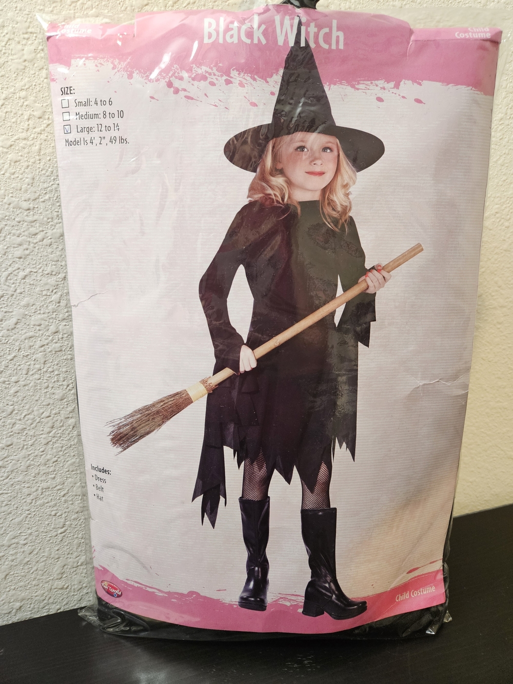 Black Witch Kids Costume - Black